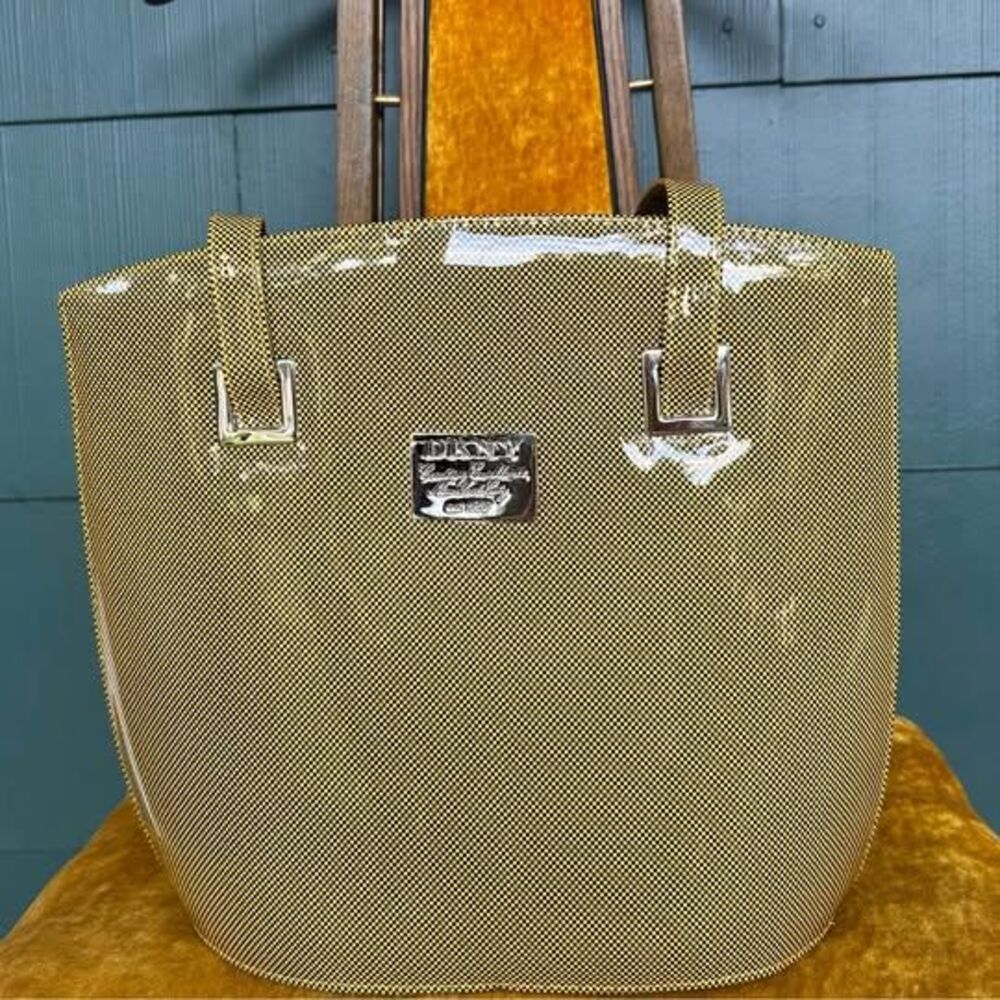 Vintage DKNY Checkered Tote Bag